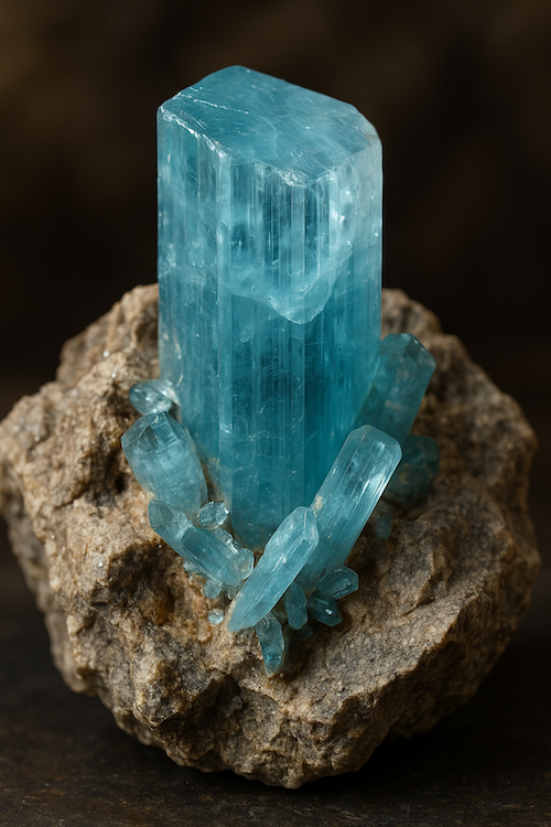 krystal akvamarínu